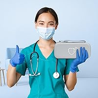 Vista 44 de Funda para estetoscopio Littmann Classic III, Lightweight II S.E de 3M, Acoustica Deluxe de MDF, Cardiology IV, espacio para tijeras médicas