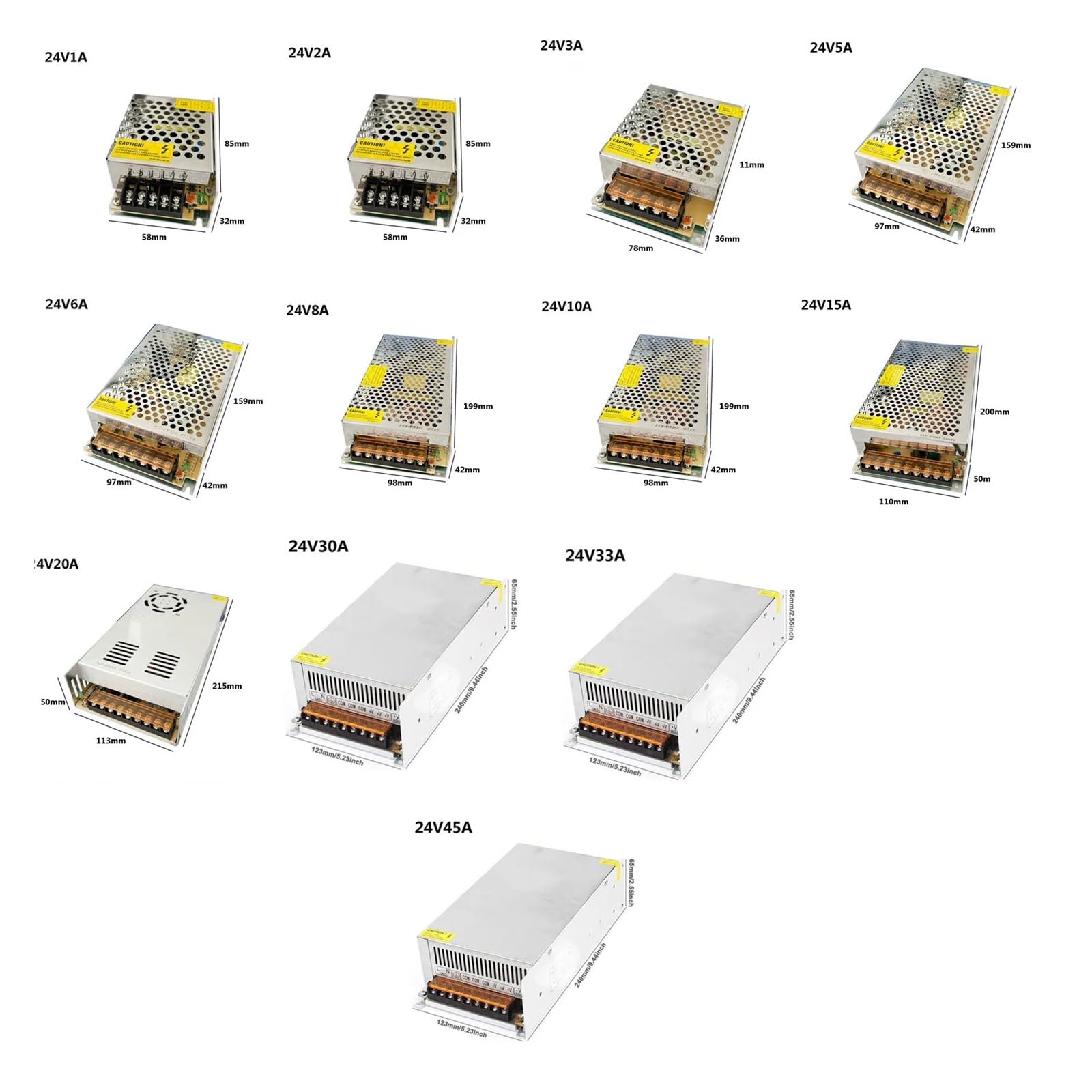 Alimentatore switching, DC 5V 12V 24V 36V 48V Alimentatore a commutazione 2A 3A 4A 5A 8A 10A 15A 20A 30A 40A 50A Trasformatore di potenza Adattatore for illuminazione a LED,per strisce LED, CCTV, sta