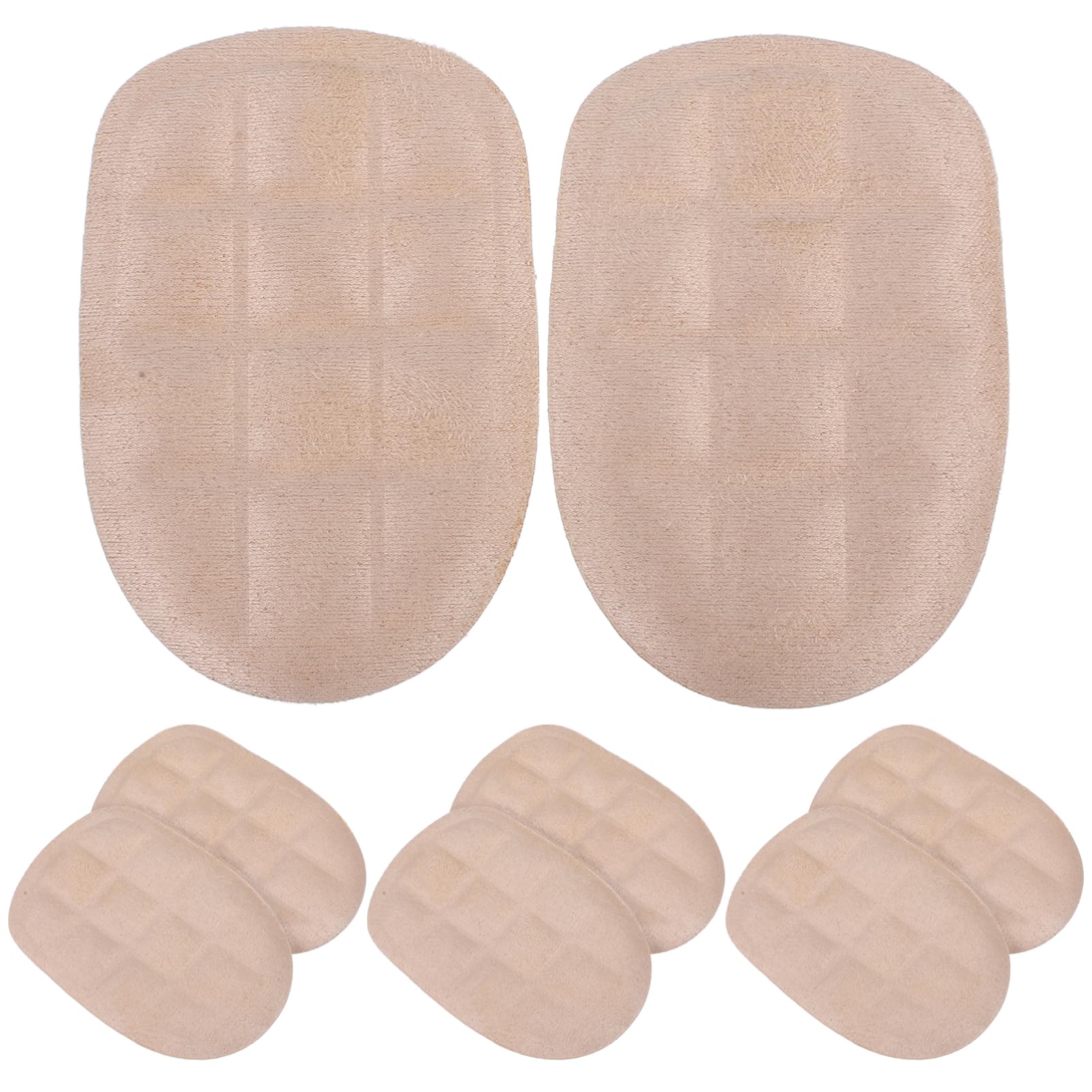 SHERCHPRY 5 Sätze Massage-einlegesohle Schuhschuhkissenpolster Einlegesohlen Schuheinsätze Polsterung Fit Pads Absatzschützer Für Schuhe Ferseneinlagen Für Damen Gp-fleece Beige 4 Paare * 5