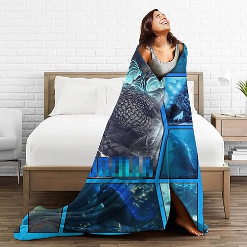 Miniatura 3 de Manta de franela súper suave y acogedora de 60 x 50 pulgadas, ligera, mullida, cómoda, texturizada, manta de felpa cálida para sofá, cama