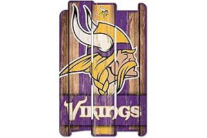 Wincraft NFL Wood Fence Sign Minnesota Vikings Decor