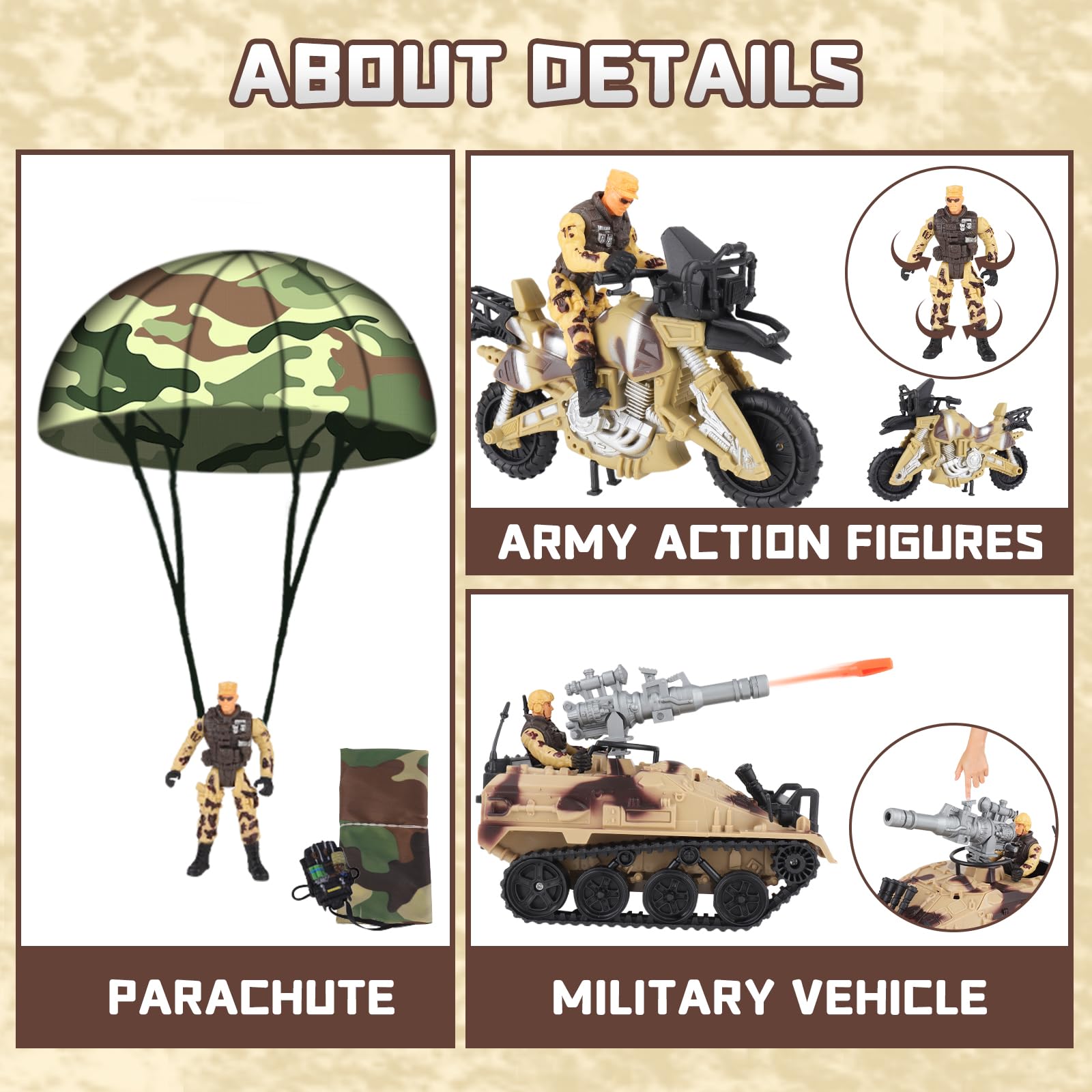 Amazon.co.jp: deAO ミリタリーヘリコプターおもちゃセット 陸軍男性