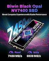 Vista 3 de BIWIN Black Opal NV7400 SSD de 4 TB Gen4x4, velocidad de lectura de hasta 7450 MB/s, NVMe M.2 2280 PCIe 4.0 Unidad interna de estado sólido
