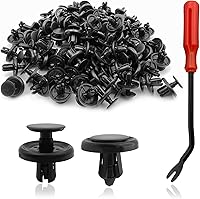 TOPCNOEM 100PCS Toyota Lexus Push Retainer Clips 90467-07201 + Remover - Nylon Engine Splash Shield Fender Liner Clips
