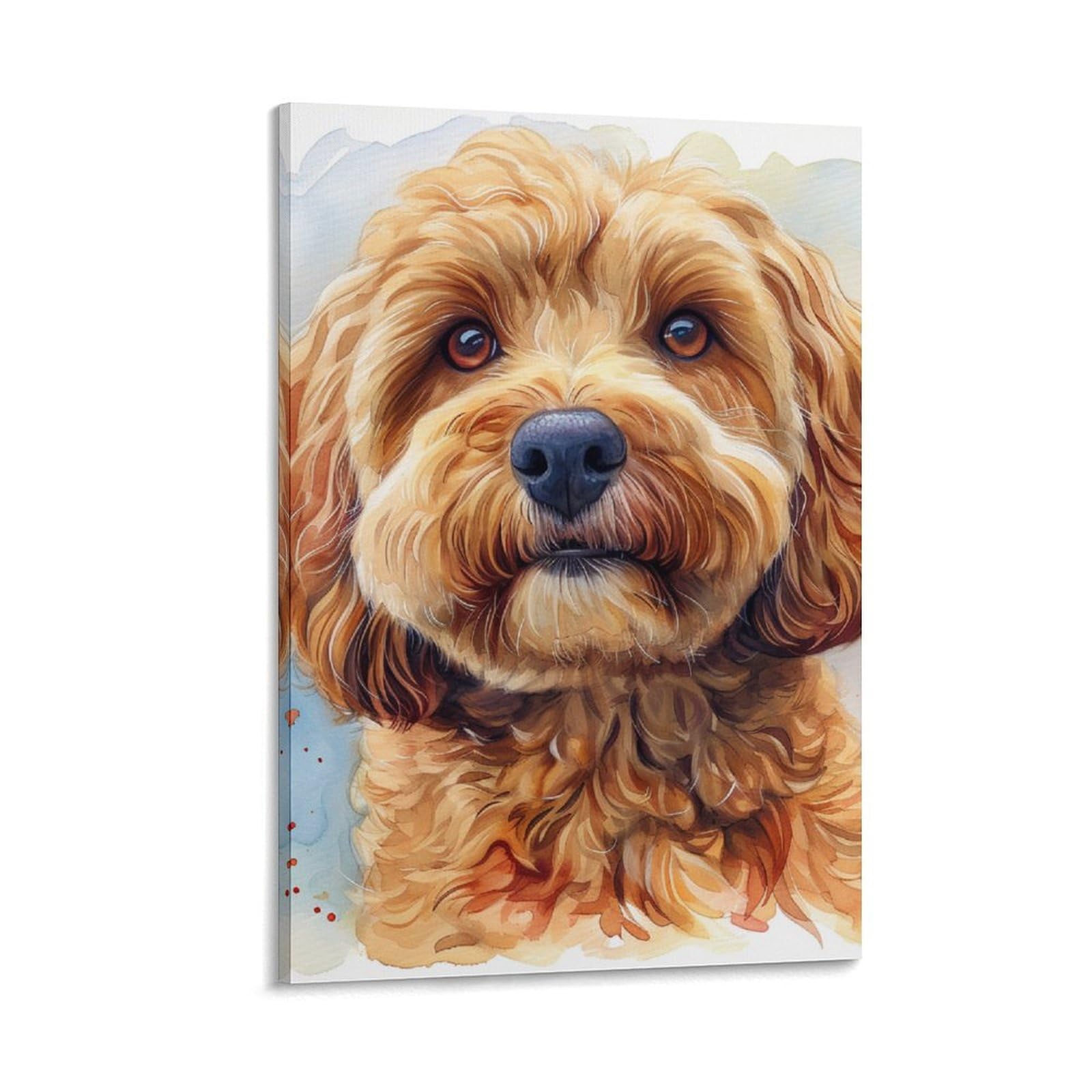 DHBANEIOK Cockapoo Art - The Canvas Prints of Reproduction Artwork Pictures on Canvas Wall Art for Home Office Decorations 16x24inch(40x60cm)