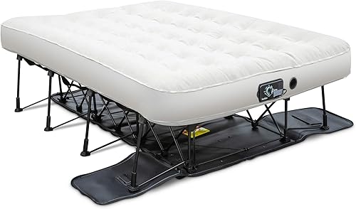 Vista 23 de Colchón hinchable de Ivation EZ-Bed, con marco y funda con ruedas, interruptor de autoapagado para lograr la comodidad deseada, superficie cómoda
