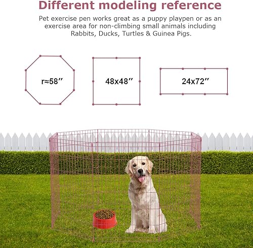 Vista 62 de BestPet - Corralito plegable de metal para perros, para interiores y exteriores, 8 paneles de 24 pulgadas Negro