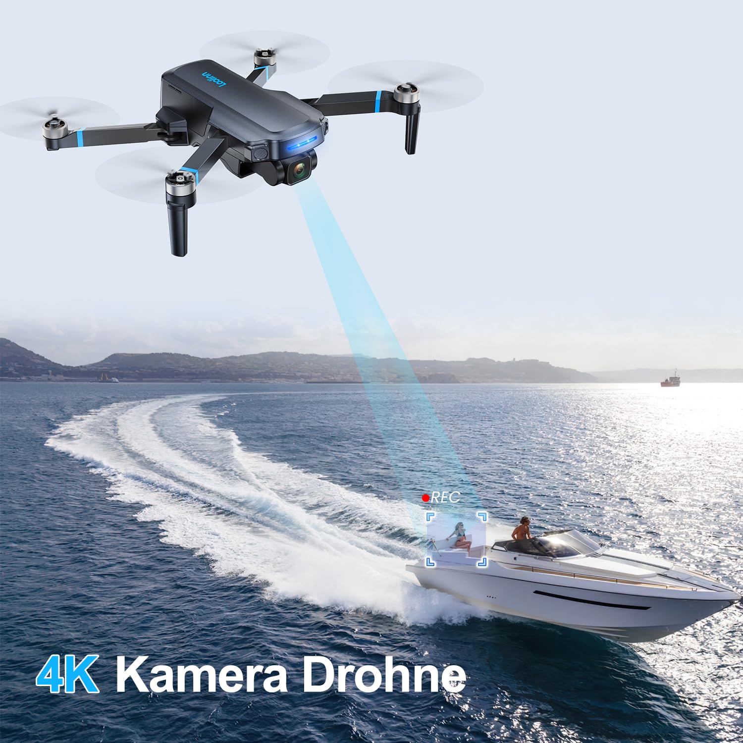 Loolinn | Drohne mit Kamera 4K als Geschenk für fortgeschrittene Anfänger - Zwei Akkus, 40 Minuten Flugzeit, 4K UHD Kamera, unterstützt Panorama und Zeitrafferaufnahmen, Unter 250g - Geschenkidee
