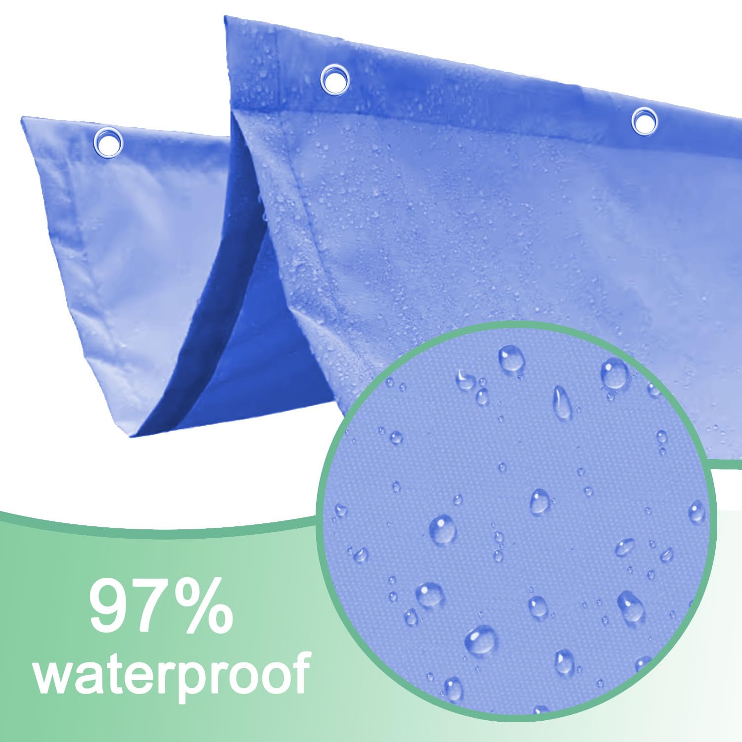 Pare-soleil rétractable – Housse d'extérieur imperméable et respirante pour terrasse, cour, abri d'auto – Design coulissant réglable – 0,5 x 2 m (l x L) – Bleu roi