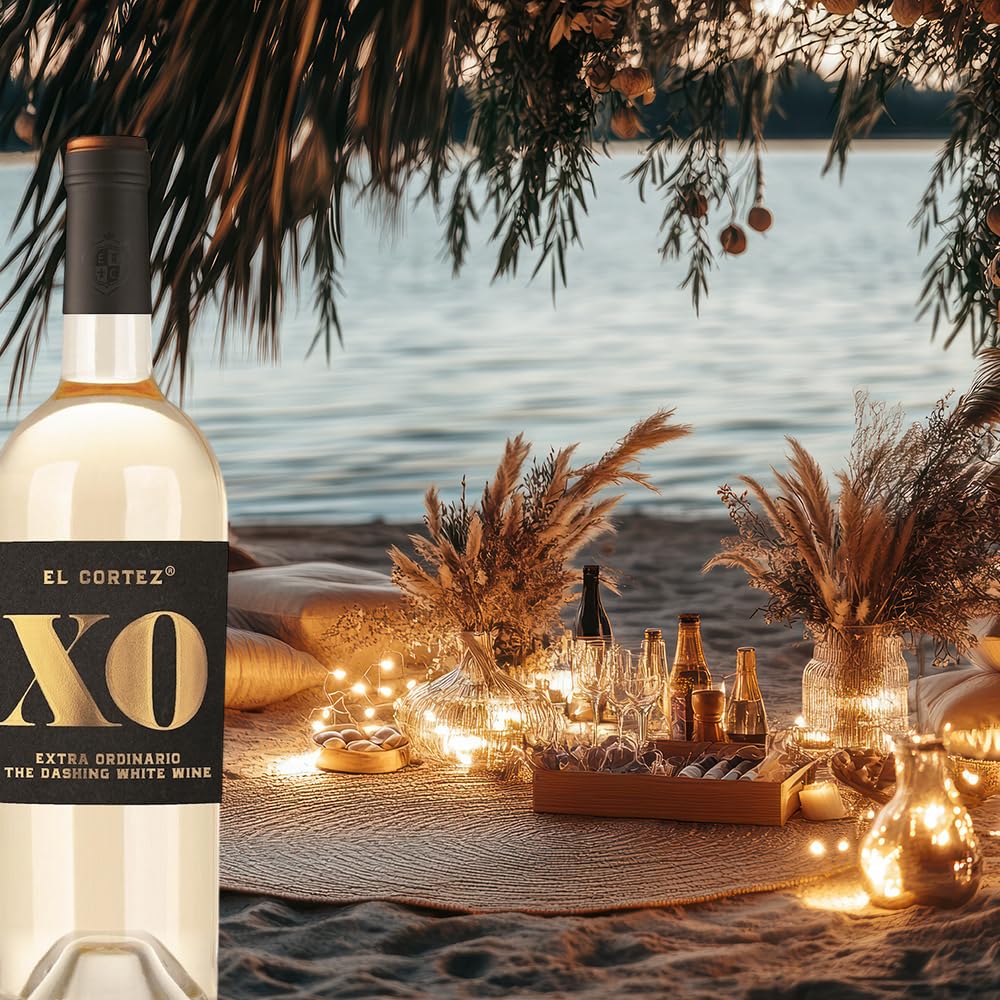 El Cortez XO Blanco, halbtrocken, sortenreines Weinpaket + VINOX Winecards (6x0,75l)
