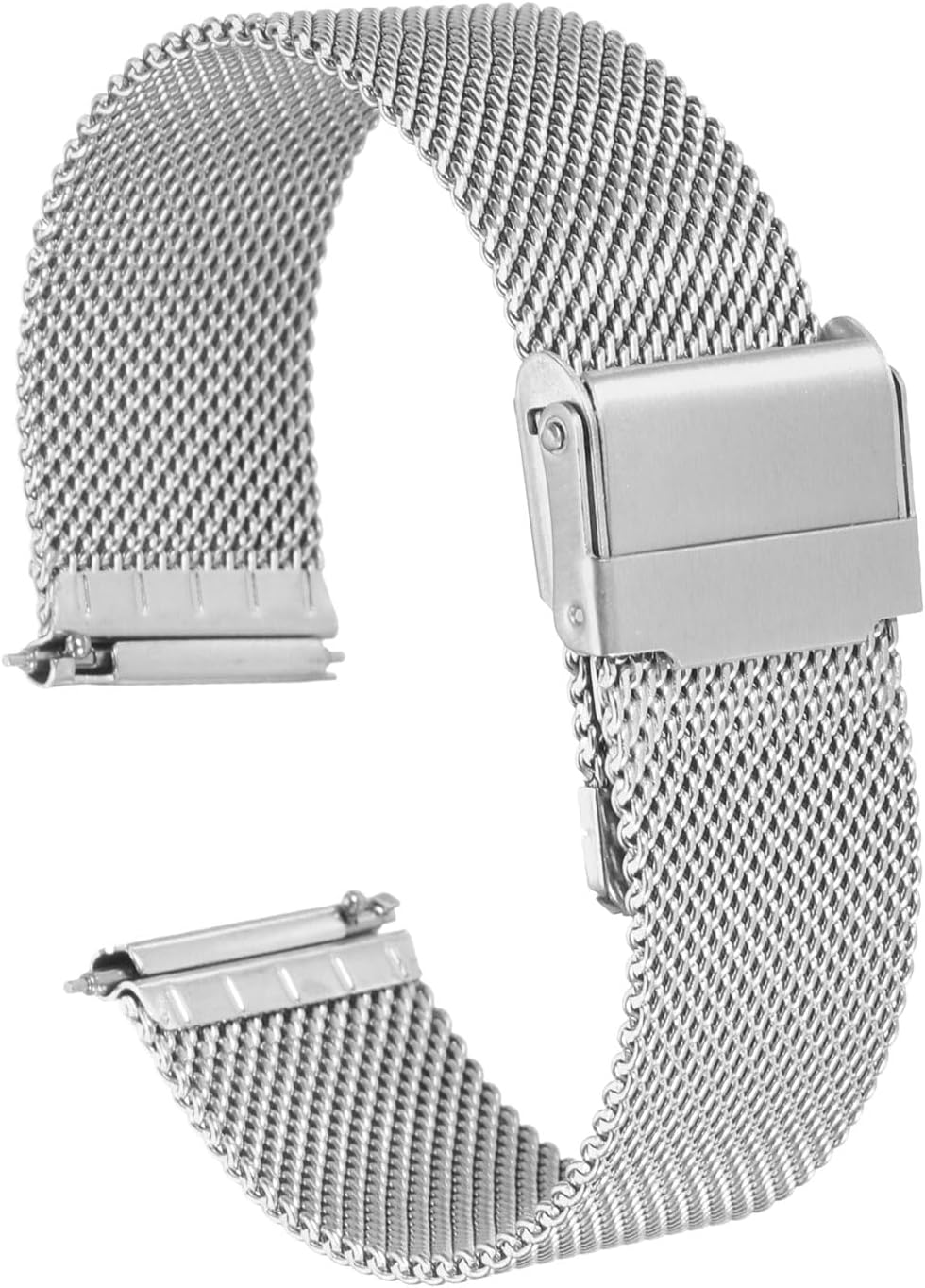 316L Stainless Steel Mesh Watch Band Quick Release Adjustable Metal Watch Strap for Men Women