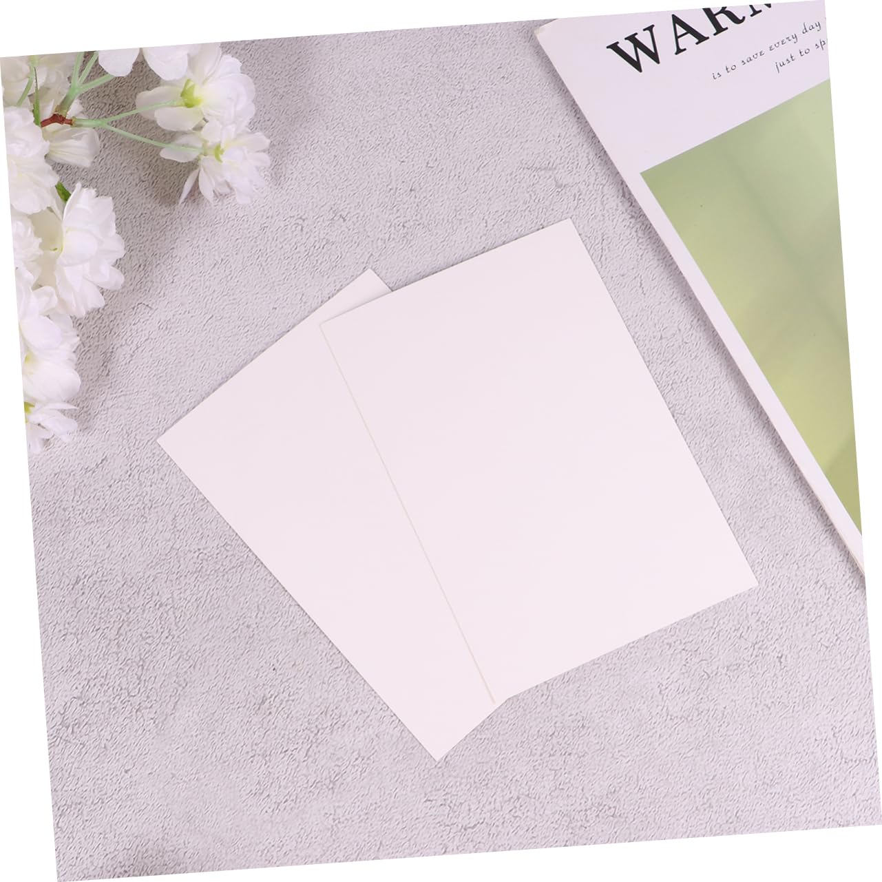 Artibetter Biglietti di Auguri Cartolina Messaggio 100 Pezzi Carta Bianca | Superficie Liscia, per Scrittura Quotidiana e Messaggi, Stile Creativo Classico