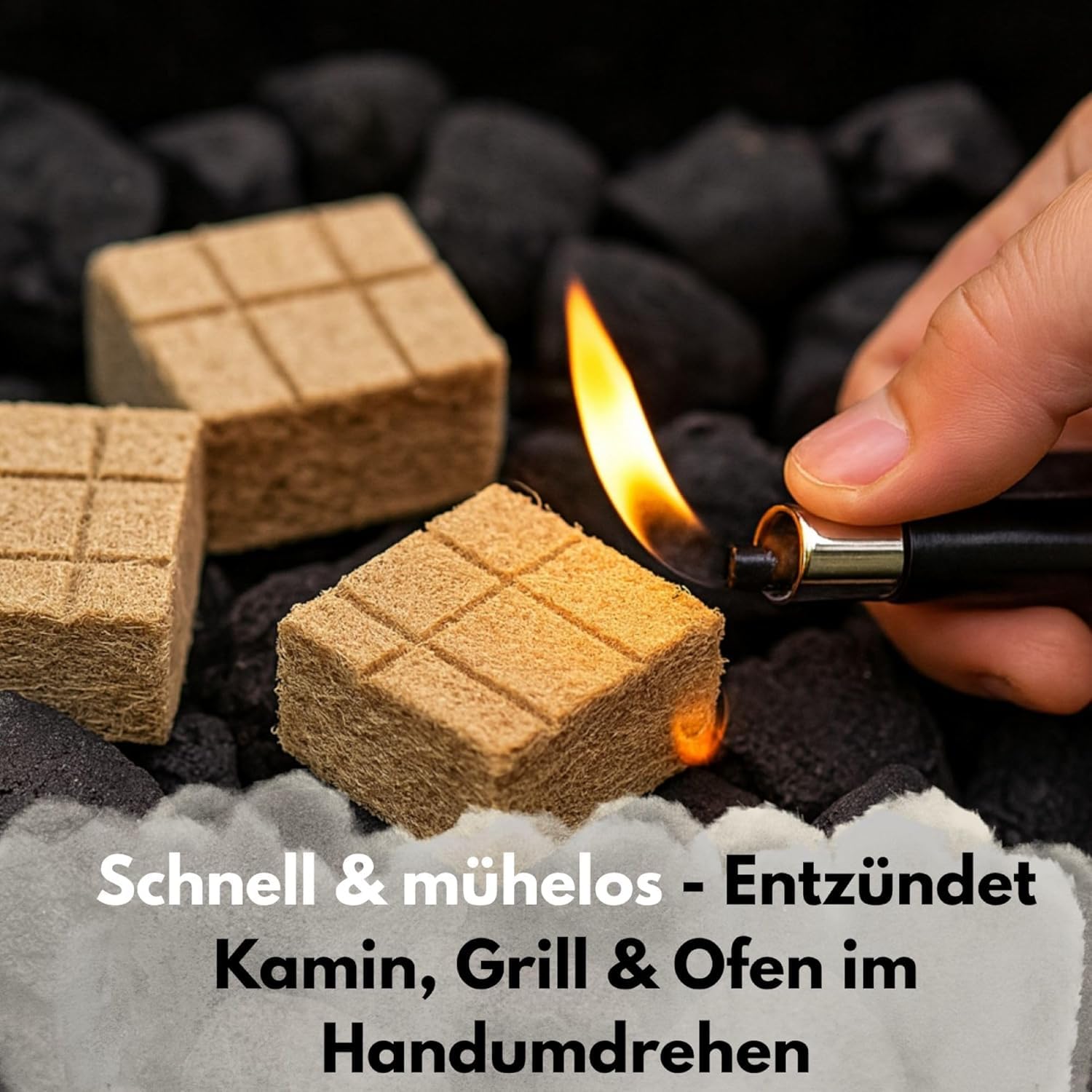 Valle Verde Kaminanzünder, Holzanzünder, Grillanzünder - 2600 Würfel - Schnellanzünder, Ofenanzünder Kohlenanzünder, Feueranzünde, Holzwolle - Anzündhilfe für Kamin, Grill, Ofen