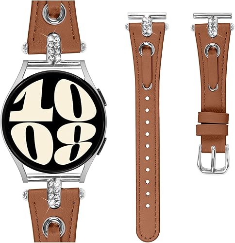 DEALELE Correas compatibles con Samsung Galaxy Watch 66 Classic 55 Pro 44 ClassicGalaxy 3 1.614 in Active 2, correa de repuesto de cuero con