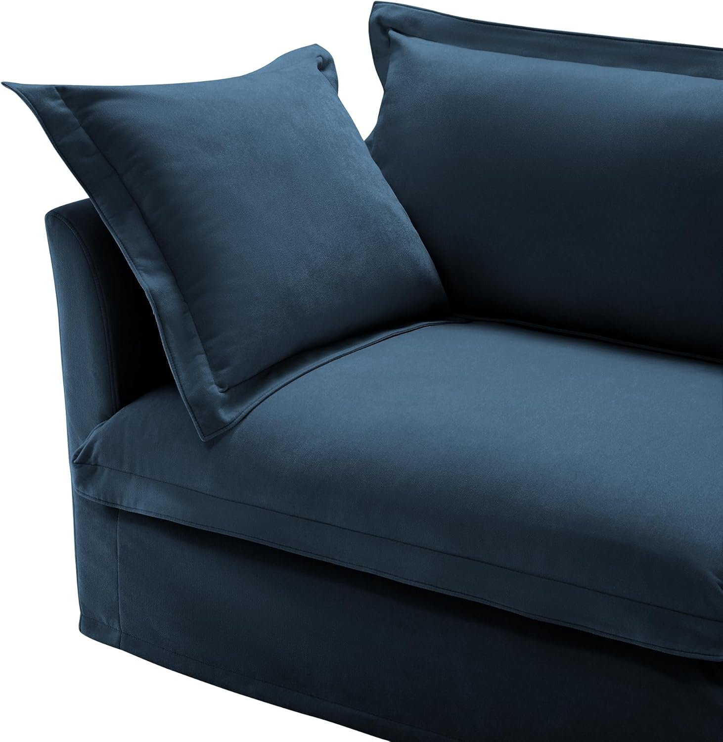KEIKI Oversized Accent Chair with Ottoman, Chaise Lounge Chair with 2 Pillows, Armchair Sets, Oversized Sofa Bed, Sleeper Couch Reading Chairs for Living Room, Blue