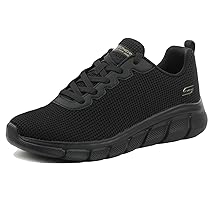 Skechers Bobs Sport Women’s Sneakers – Visionary Essence Lace-up, Vegan & Washable, B Flex Essenza VISIONARIA Donna, Black Knit, 41 EU