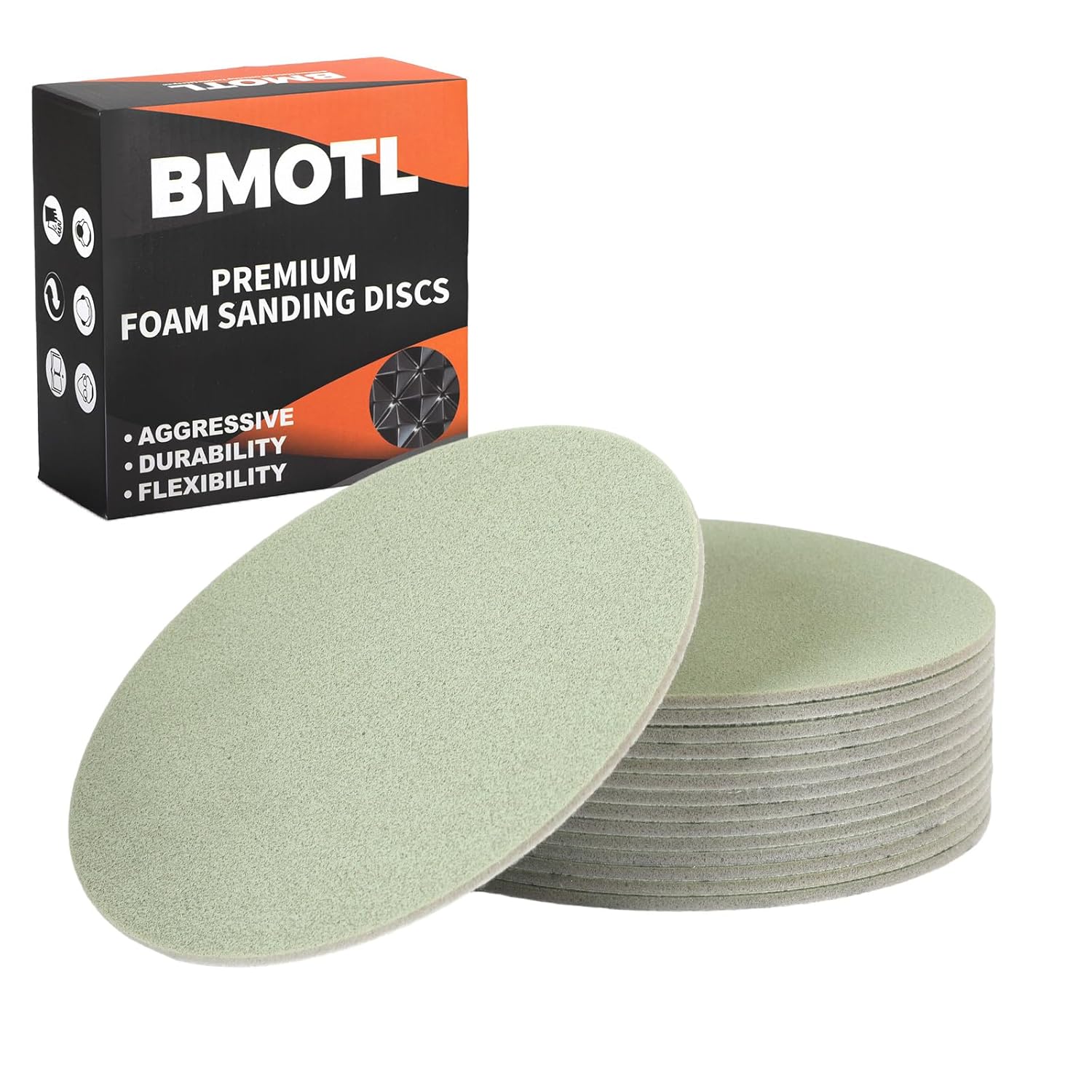 6 Inch Foam Sanding Discs: 15Pcs 3000 Grit Hook & Loop Wet Dry Performance Sand Paper for Orbital Sander, Round Sandpaper Replacement Pad for Automotive Polishing/Finishing