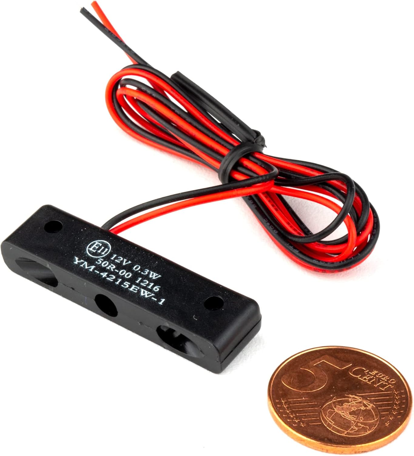 Iguana Custom Parts - Mini Luz de Matrícula para Moto con 3 LED de alto brillo 12V MicroLED Pequeño