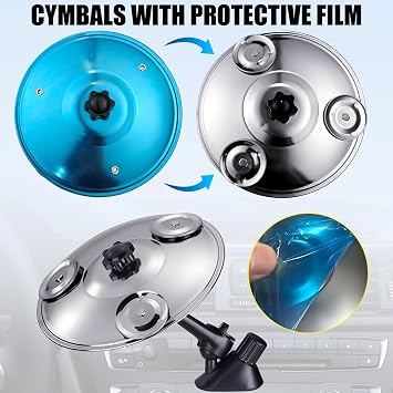 NEW Upgraded Air Vent Drum Cymbal for Car with 6 Mini Cymbals, Easy Clip-On