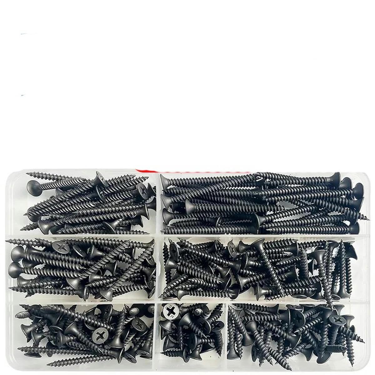 Caja de 220 tornillos autorroscantes para madera con cabeza avellanada en cruz, tornillos de cabeza plana, punta endurecida, clavos para paneles de yeso M3,5-5, cajas de clavos para paneles de yeso