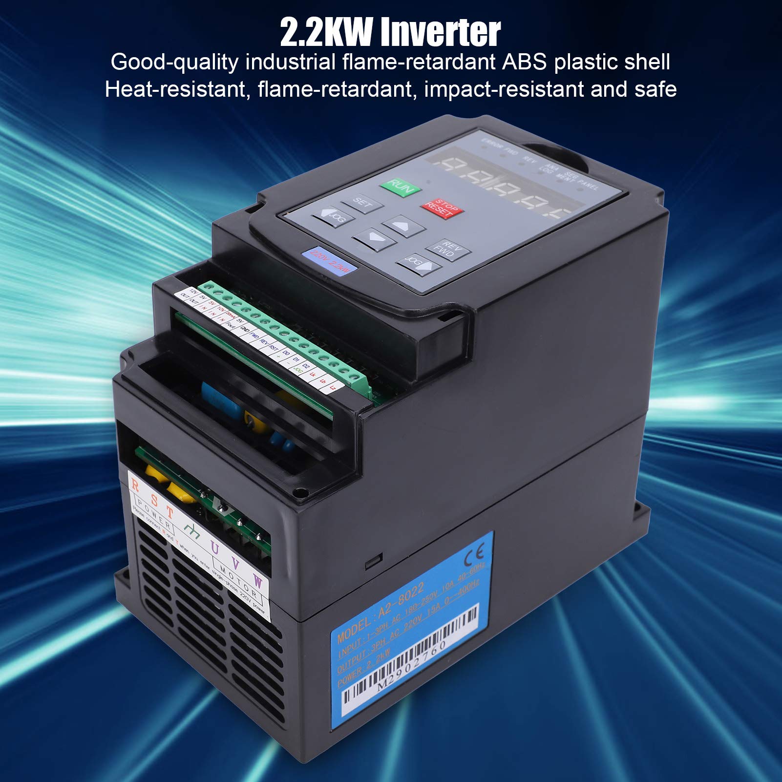 A2-8022 Inverter a frequenza automazione industriale convertitore di frequenza Attrezzature per sistemi di trasporto merci Motori variabile da 2 2 kW Ingresso monofase/trifase AC180-250V Uscita