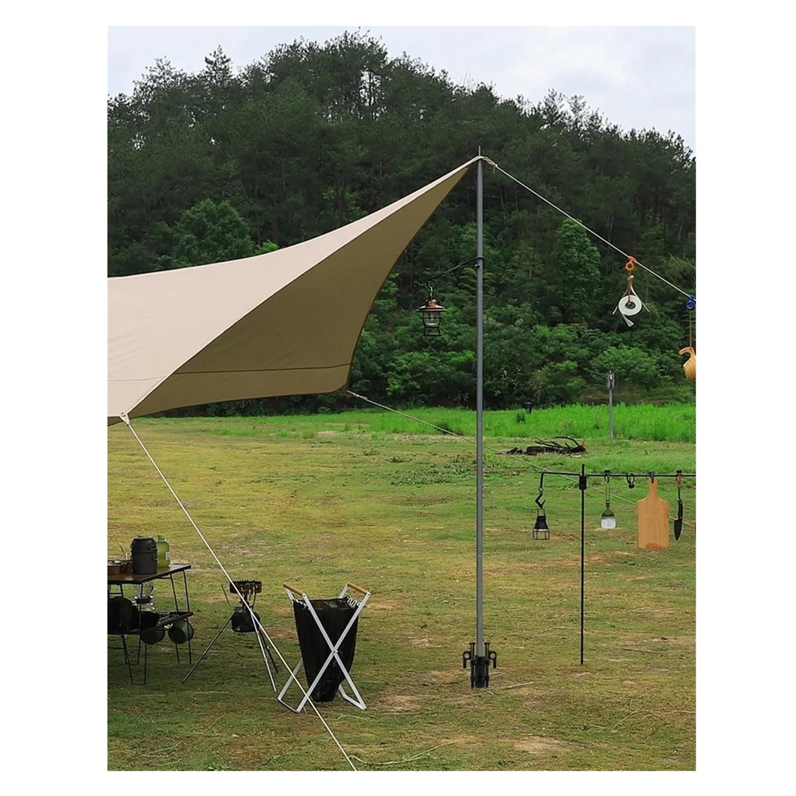 Piquets de Tente Camping Robustes, 8 pièces, piquets en Acier forgé, décoration Cour, Champ Neige, Pique-Nique, incassables et Flexibles pour Le Camping, Les Voyages(40 cm)