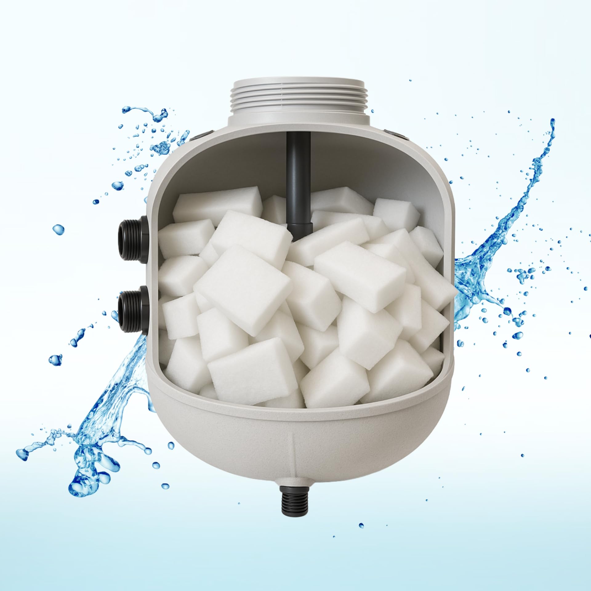 PureFlow Pool 3D Filter – Volumenfilter als Alternative zu Filtersand, Filterglas und Filterballs – 320g ersetzen bis zu 30kg – für alle Sandfilteranlagen, patentiert, wiederverwendbar