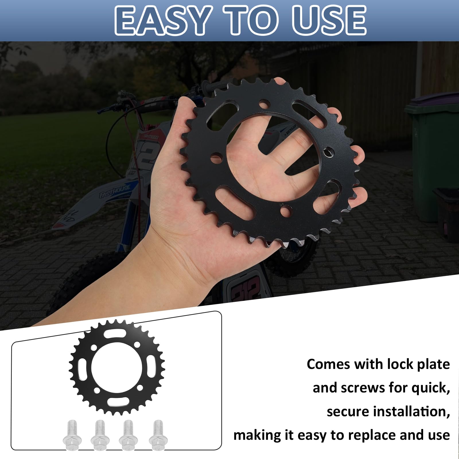 TC-Motor 428 76mm 39 Tooth Rear Chain Sprocket For Chinese