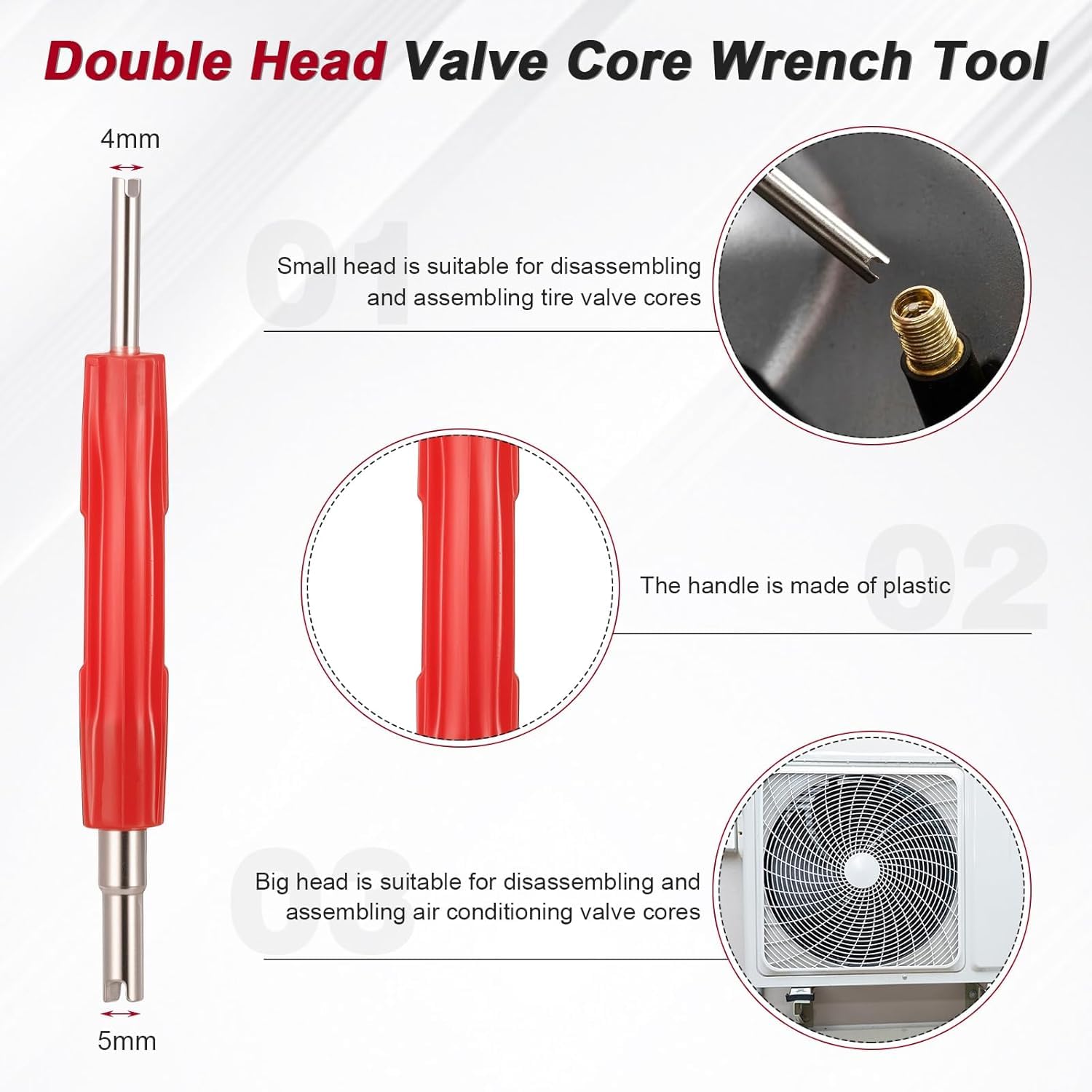 102pcs A/C Valvola Core, R12 / R134a Climatizzatore Valvola Core Kit di Accessori, Automotive Aria Condizionata Valvola con Strumento Rimozione per Sostituzione e Manutenzione Aria Condizionata Auto