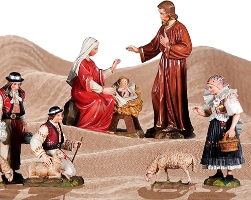 Miniatura 5 de Camino de mesa de Navidad de 35 x 108 pulgadas, accesorios de decoración de belén, camino de mesa de algodón y lino, camino de mesa de gasa rústica