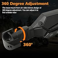 Vista 4 de SUNPIE Espejos para UTV con luces LED intermitentes para barra antivuelco de 1.5 a 2 pulgadas, compatible con Polaris RZR Can-Am Pioneer Talon