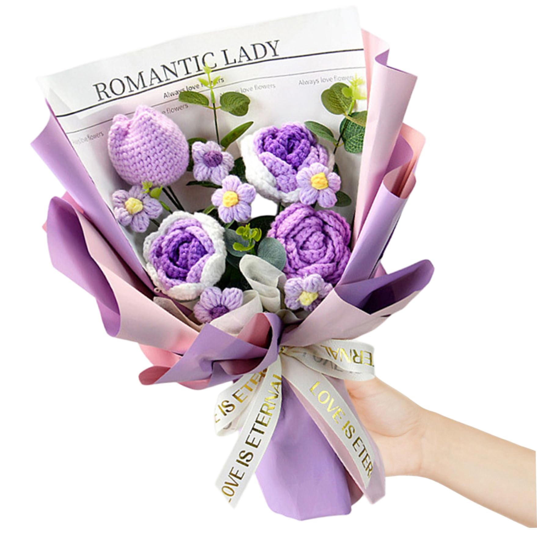 Bouquet de fleurs de crochet durable pour en finir avec les fleurs qui fanent