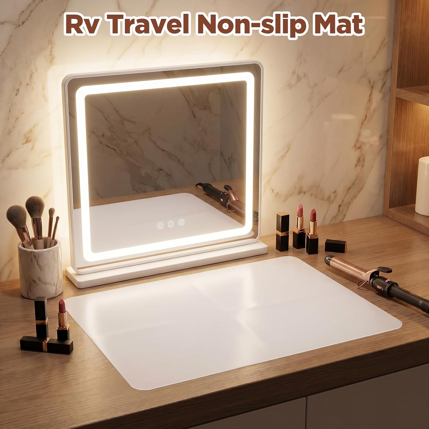 2Pcs Food-Grade Silicone Mat, Non-Slip Heat Resistant Countertop Protector, Clear Small Non-Stick Baking Mat, Heat Resistant Placemat for Pastry for Kitchen Baking Craft DIY 20" x 16"