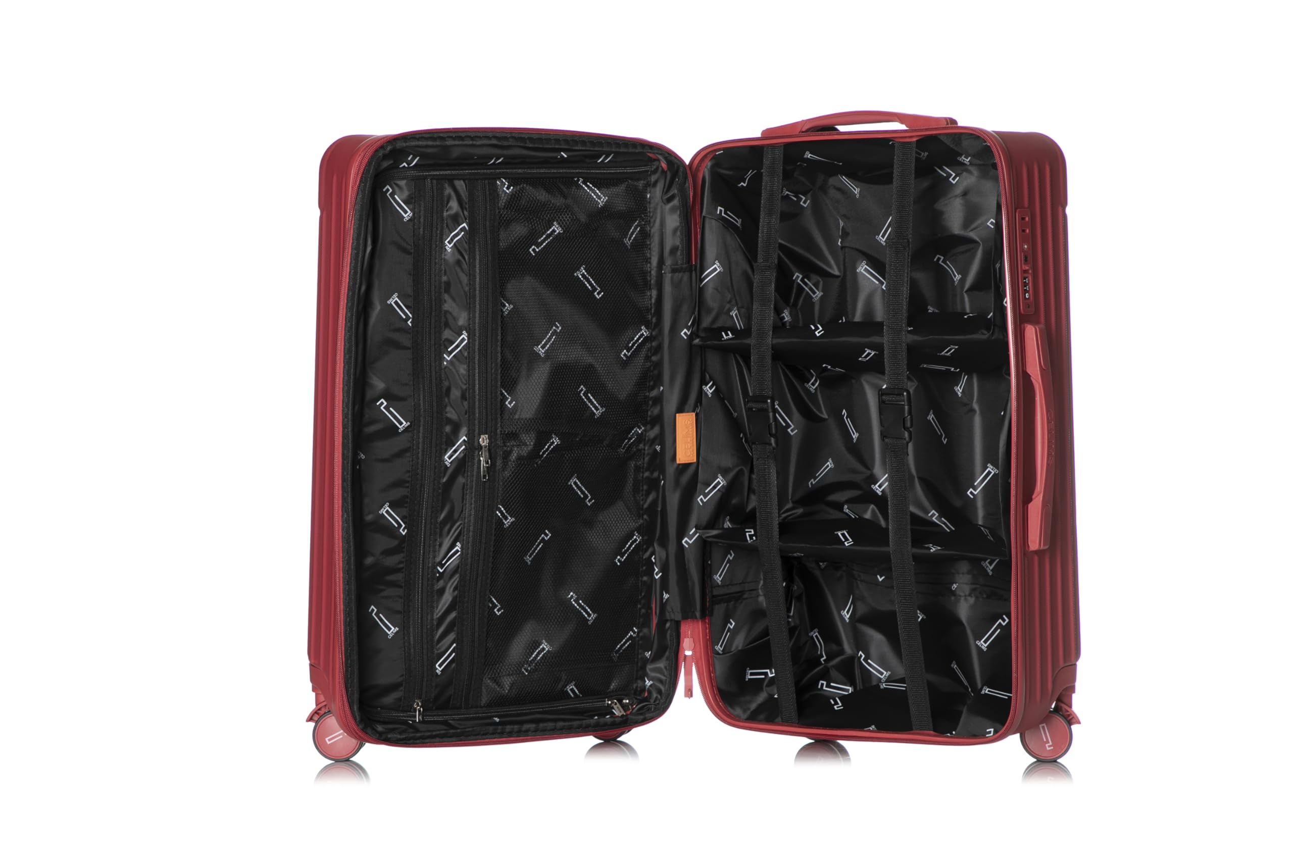 CELIMS - Set di 3 Valigie | Valigia Cabina + Media + Grande | Lucchetto TSA | ABS ultra-resistente | Ruote 360° | Grigio