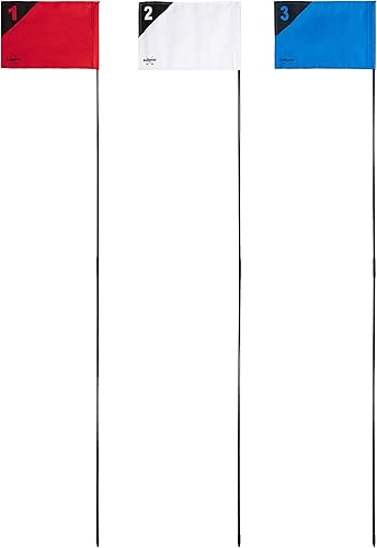 GoSports Banderas de golf, paquete de 3, ideales para practicar y juegos de golf familiares en el patio trasero