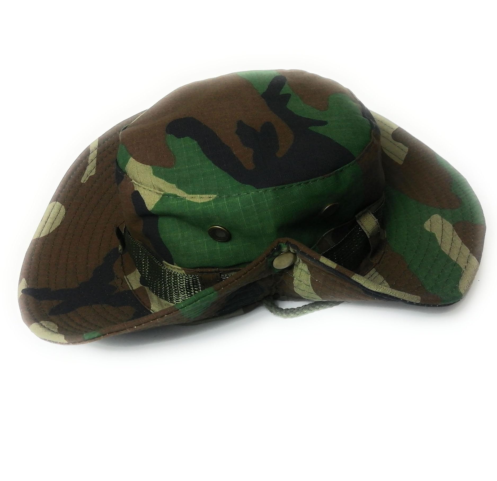 Kgm Accessories Unisex Green Camouflage Army Sun Boonie Bucket Hat Camo - Outdoor Camping Fishing Festival Hats (Green)