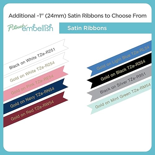 Miniatura 4 de Brother P-Touch Embellish - Cinta de color rosa pastel TZE-MQE51M - 1" de ancho x 13.1' de largo (0.945 in x 13.1 ft)