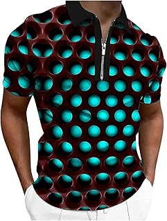 TIMELYE Herren 3D Druck T-Shirt, Unisex Sommer Mode Beiläufige Grafik Rundhals Kurzarm Shirt Wabe Persönlichkeit gedruckt ...