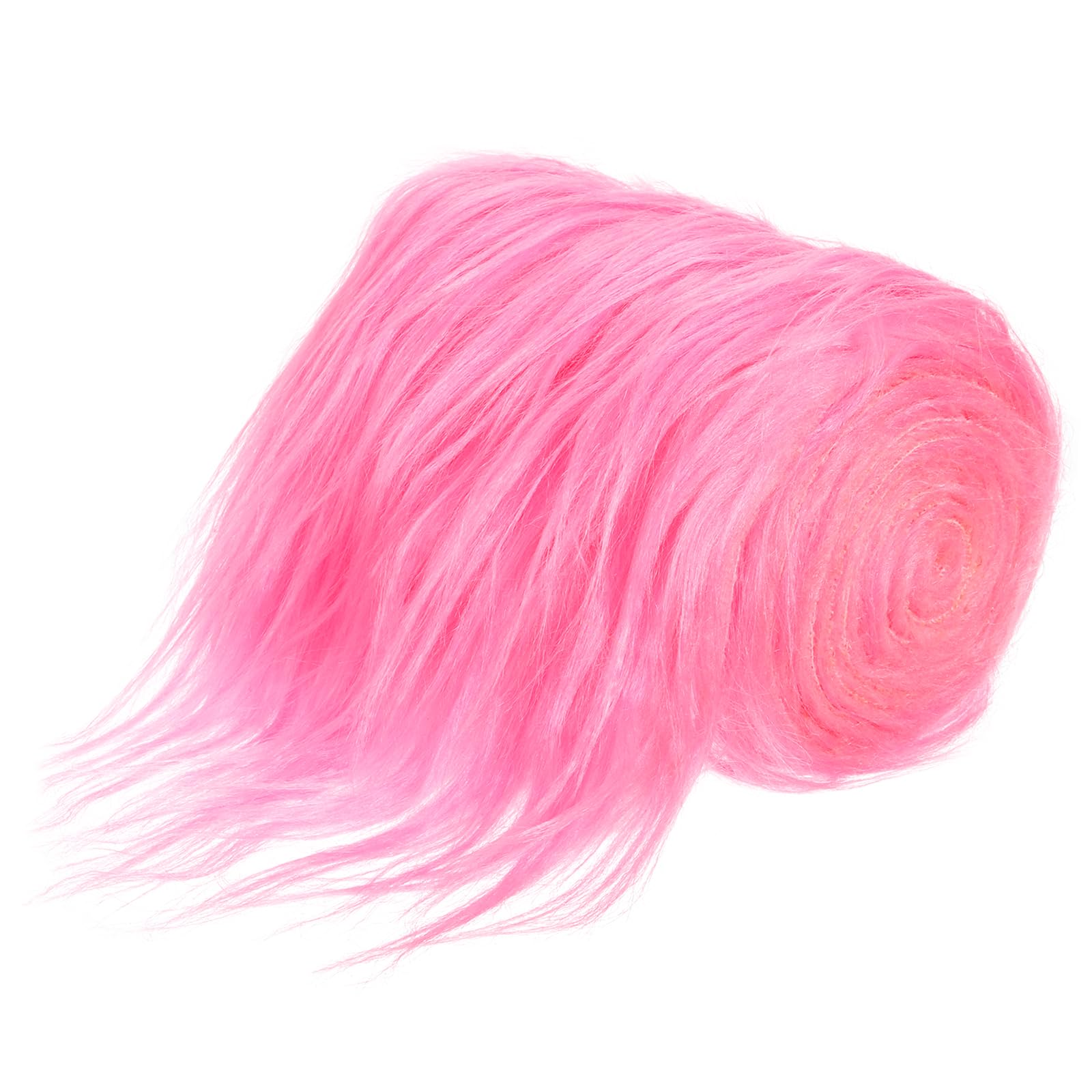 PATIKIL Plush Faux Fur Fabric Precut Strips, 59" x 4" Fluffy Faux Fur Ribbon for DIY Crafts Christmas Halloween Gnome Beard, Pink - Image 3