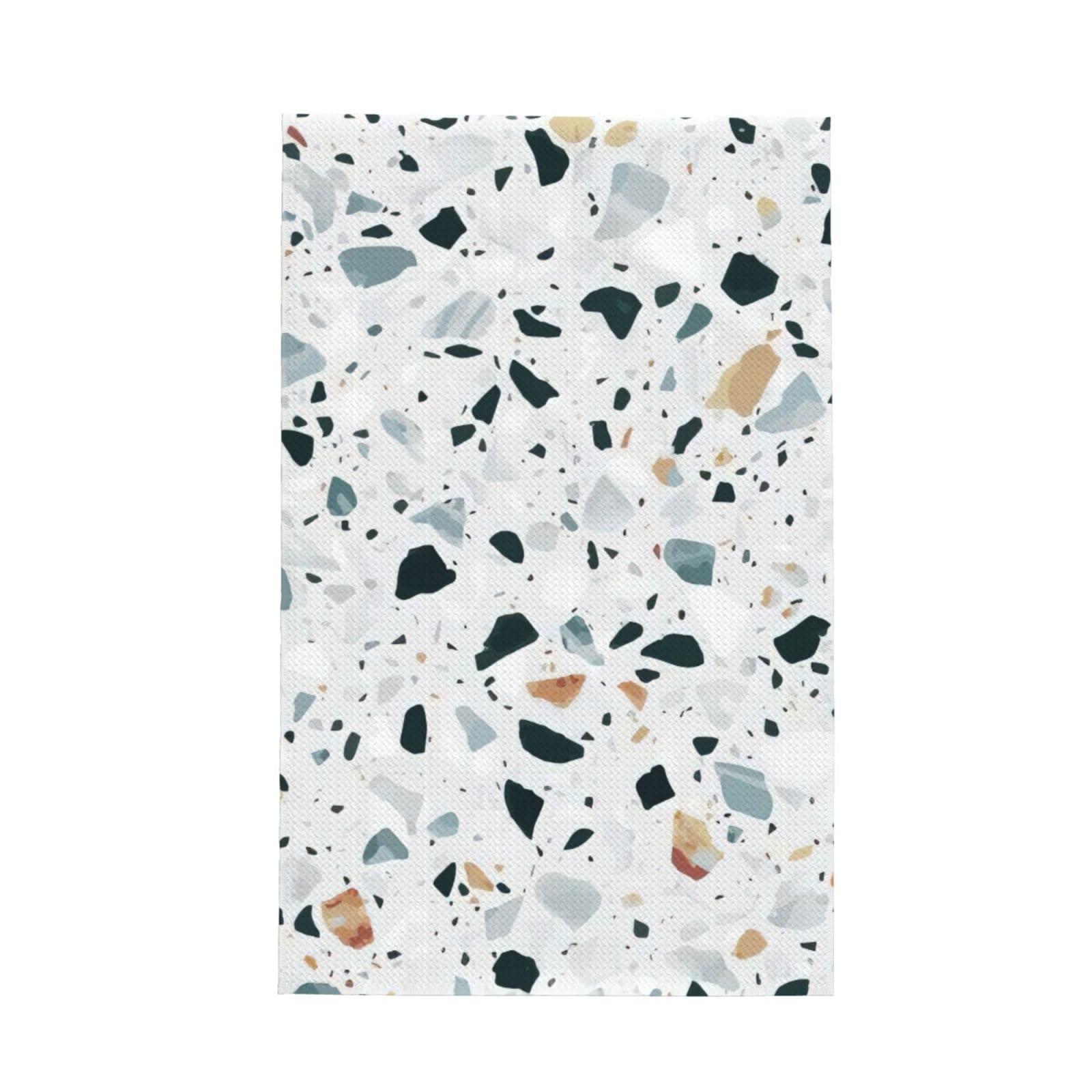 CKGODGF Terrazzo Marble Pastel Print Absorbent Waffle Dishcloths,Kitchen Towels With Hanging Loops,Tea Towels.