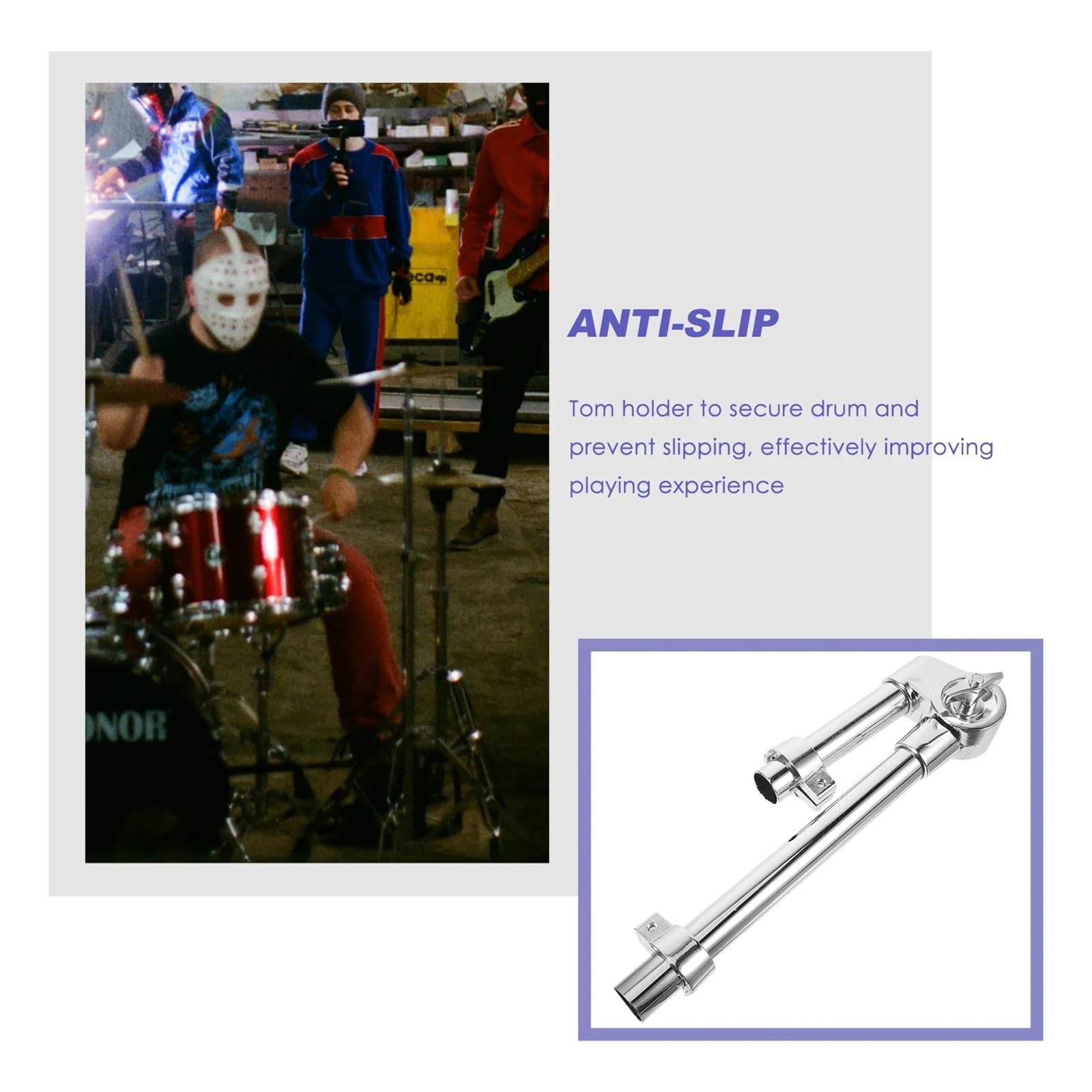 Support De Tom En Alliage De Zinc, Support De Tambour Réglable