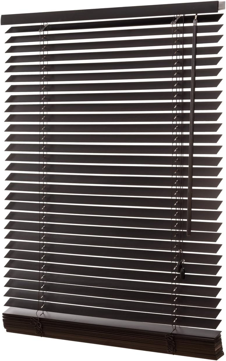 Dark Oak Wooden Venetian Blind 35 mm Wood Venetian Blind Wood Wall Fixings Included Available in Assorted Sizes