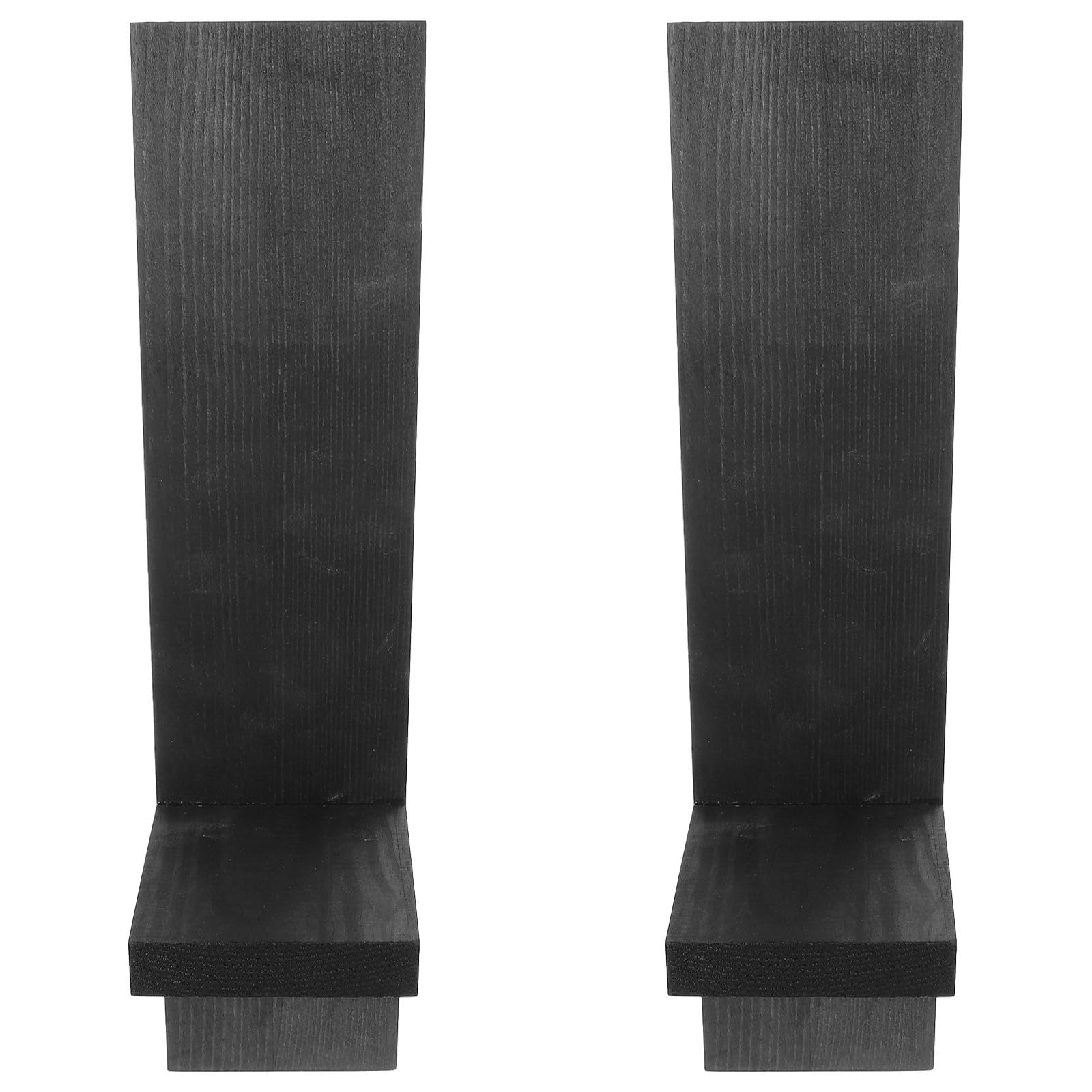 Coppia di Portacandele da Parete in Legno Nero per Casa