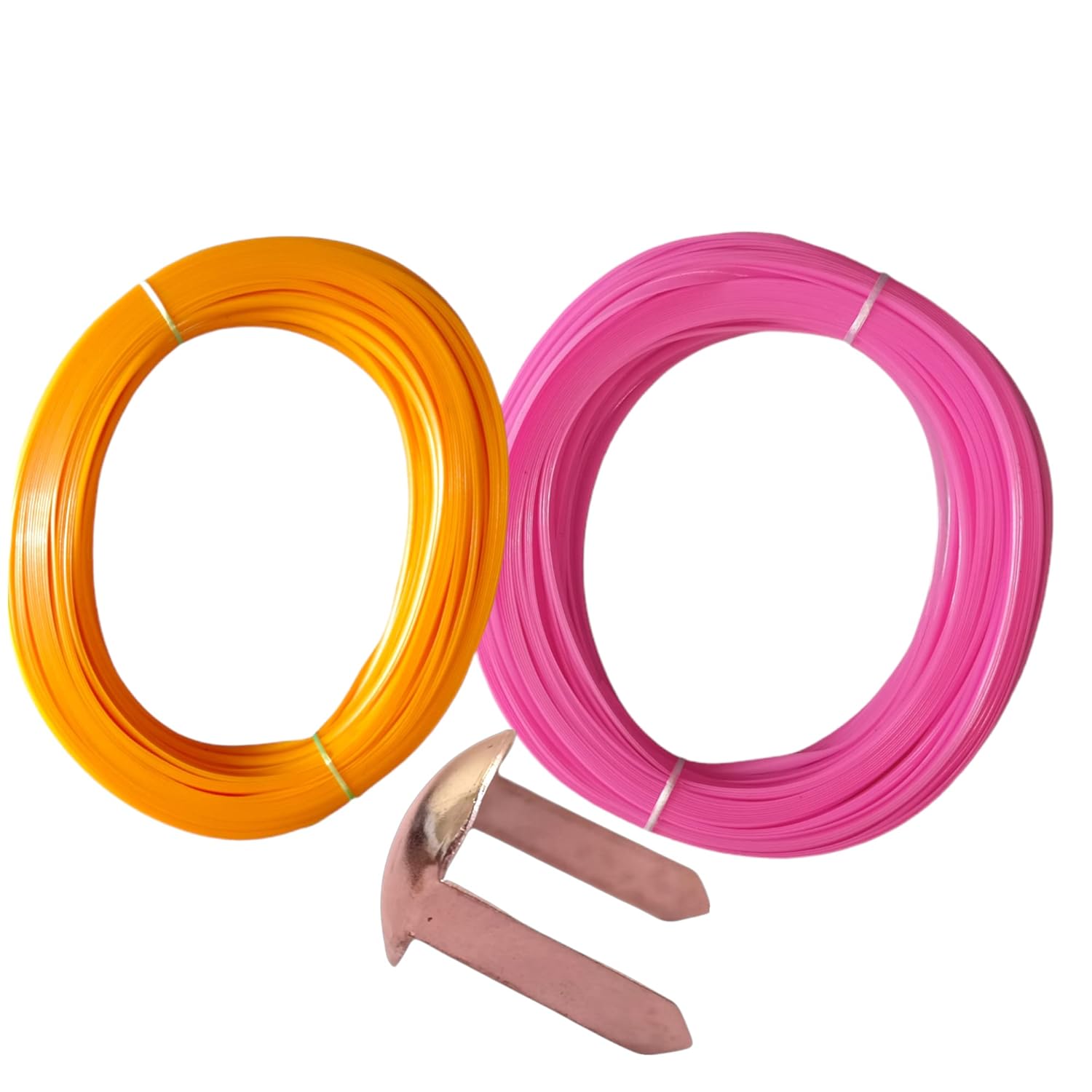 ADW CRAFT'S® Plastic Wire for Basket Making MANGO YELLOW+BABY PINK(2