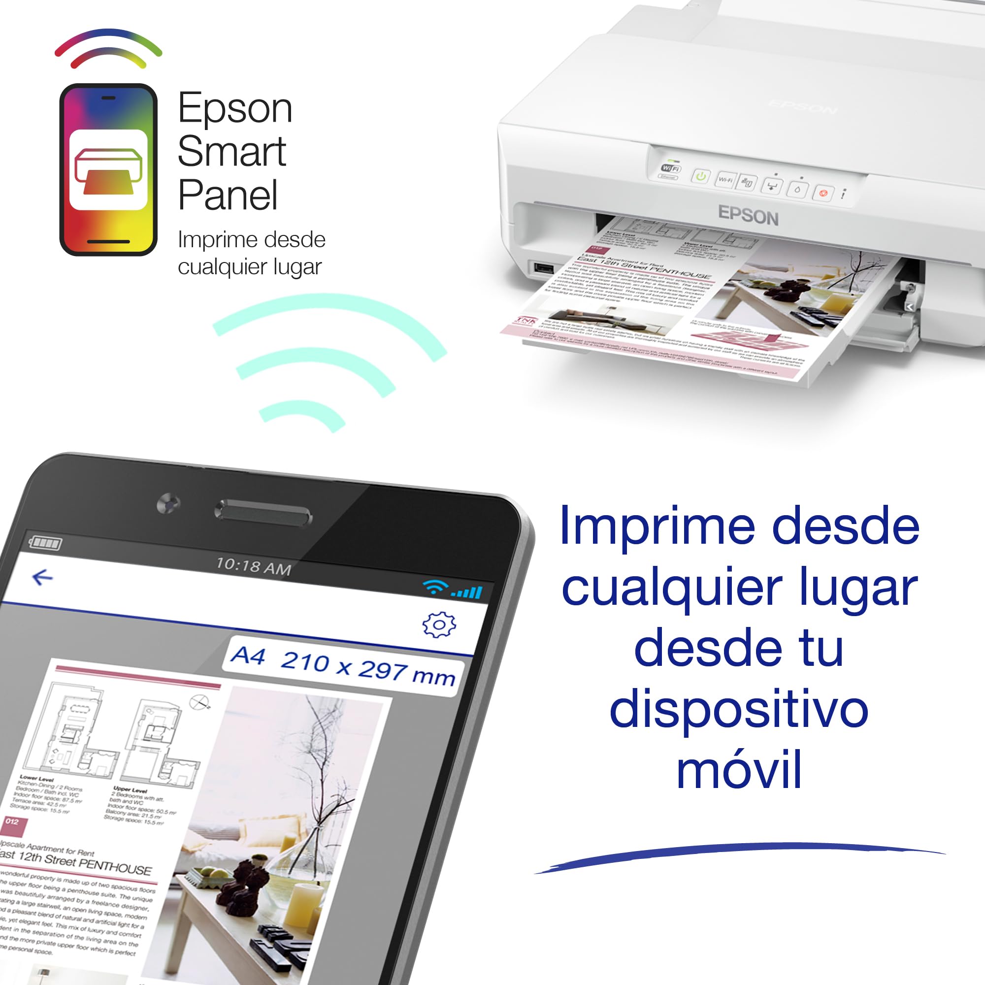 Epson Impresora de inyección de Tinta multifunción Expression Photo XP-65 A4 con conectividad inalámbrica