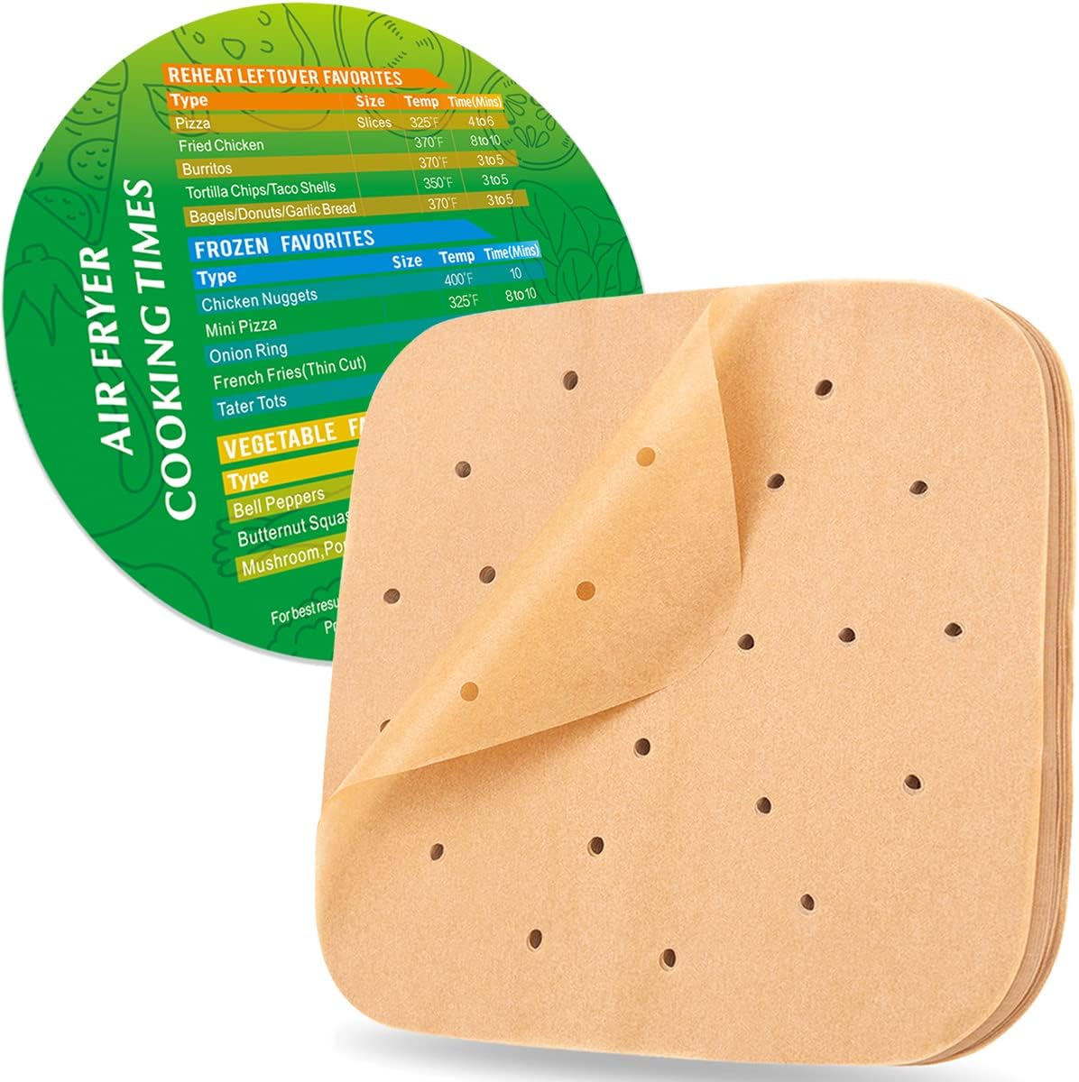 Air Fryer Disposable Paper Liners, 120pcs 8.5 Inch Square