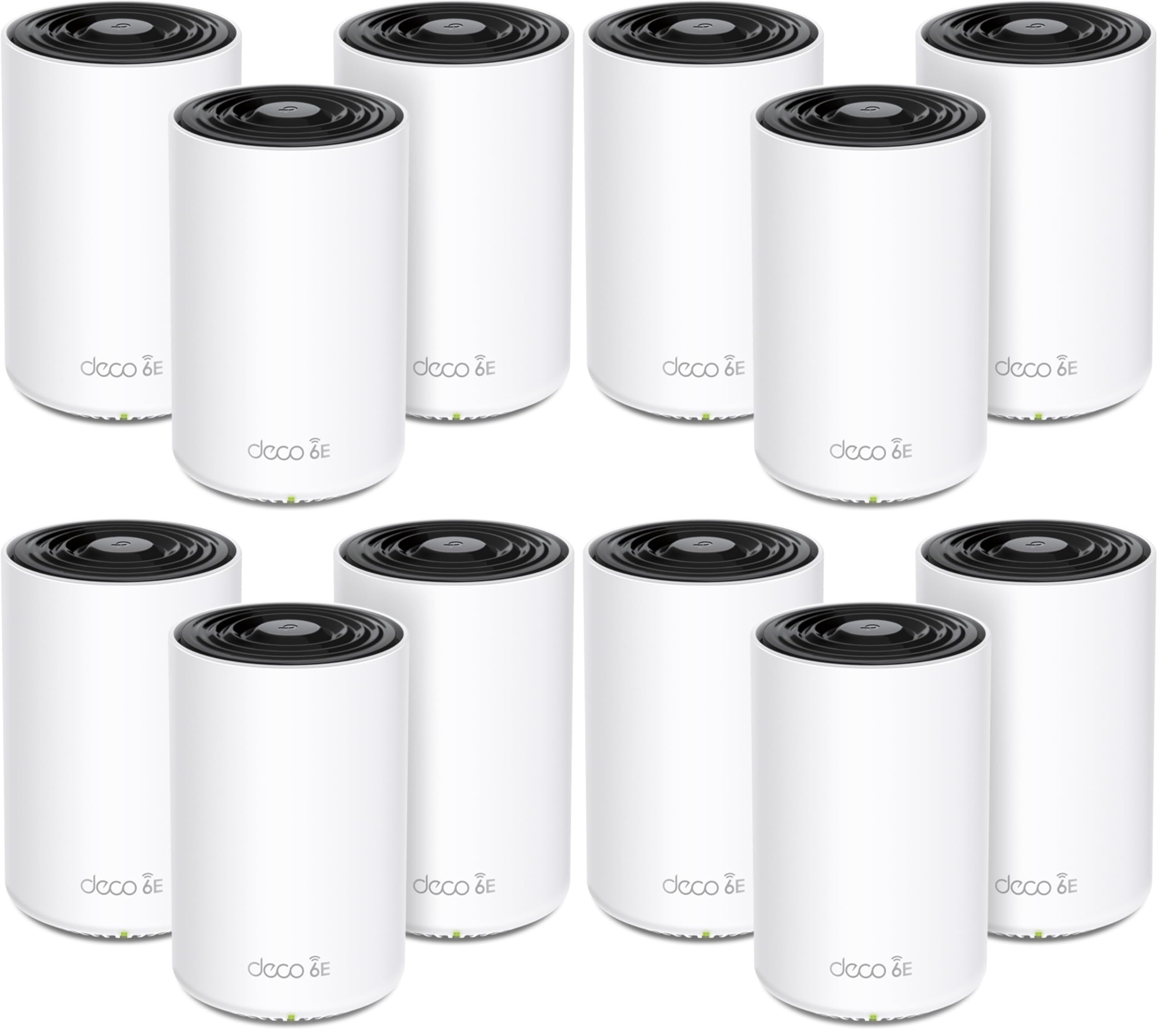 TP-Link Deco XE70 Pro AXE4900 Tri-Band WiFi 6E Mesh WiFi System - 2.5G WAN/LAN Ports,4.9 Gbps Wi-Fi 7,200 Sq. Ft Coverage,Connect up to 200 Devices,6 GHz Band,(Pack of 12)