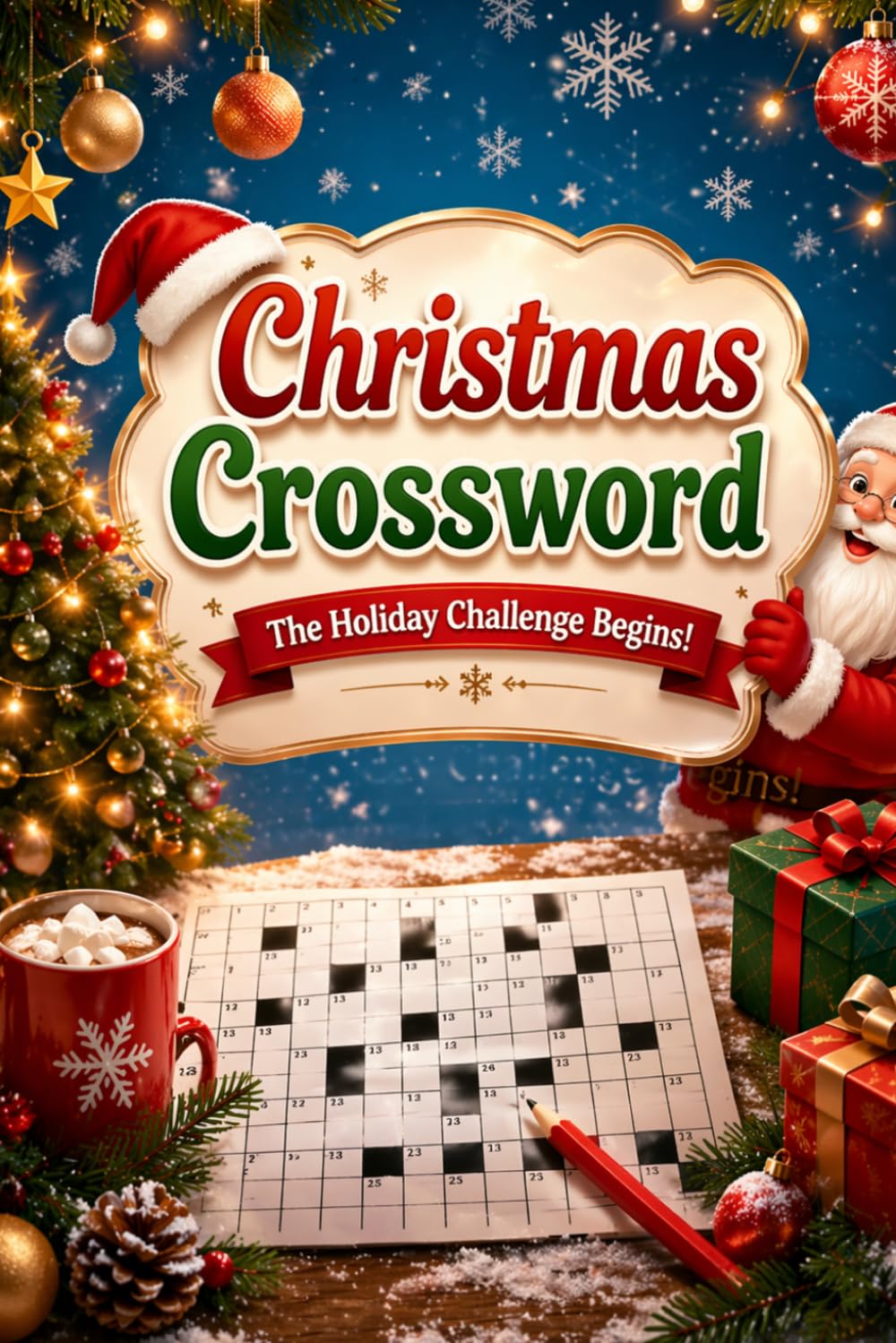 Christmas Crossword: The Holiday Challenge Begins!: Festive Puzzles to Boost Your Brain and Celebrate the Season