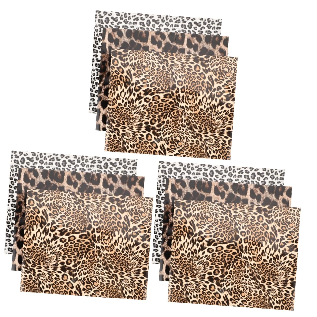 Vinyles HTV léopard style mixte Lurrose, lot de 9 pièces pour sublimation de vêtements