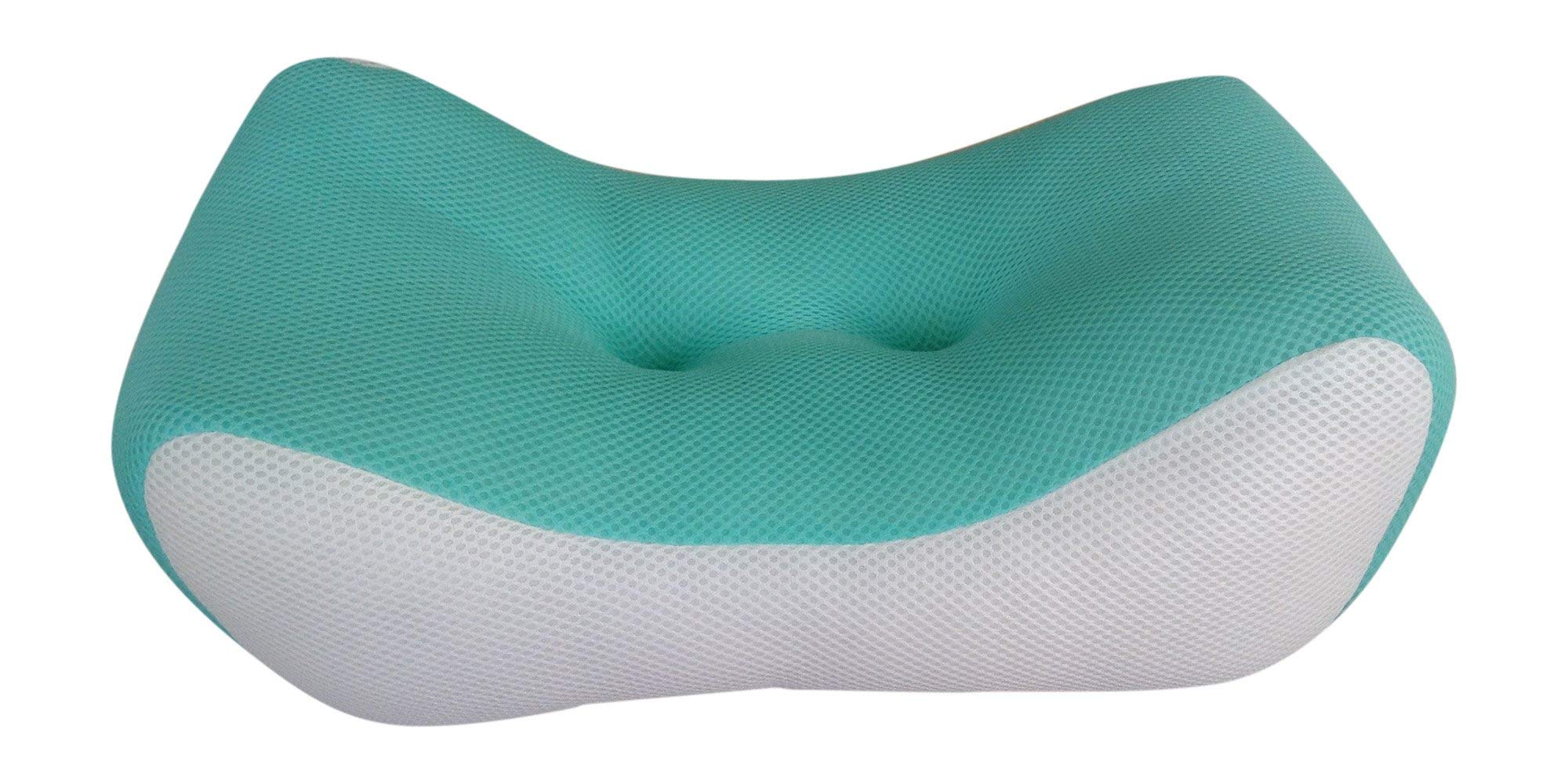 Lumbar Back Support Cushion Pillow for Lower Back Pain | Ache. Ergonomic Backrest For Home, Office Chair, Sofa & Car. Perfect Back Rest Cushion for Bed & Armchair (Green)